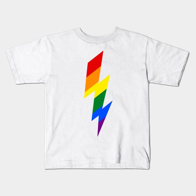 Pride Lightening Kids T-Shirt by Harley Warren